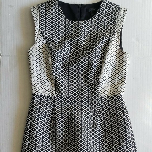 J Crew Women's Size 4 Dress Paneled Geometric F007 - Picture 1 of 5